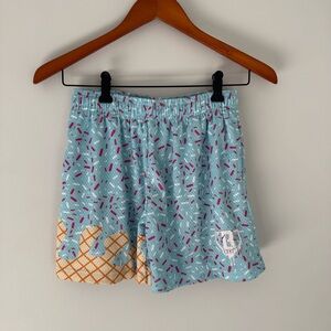 Baseball Lifestyle Blue and Yellow Ice Cream Shorts YL